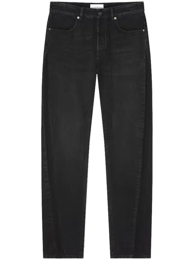 Givenchy Straight Leg Denim Trousers Couture Seams In Black
