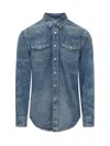 Givenchy Straight Denim Shirt In Blue