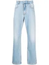 Givenchy Straight Fit 5 Pocket Trousers In Blue