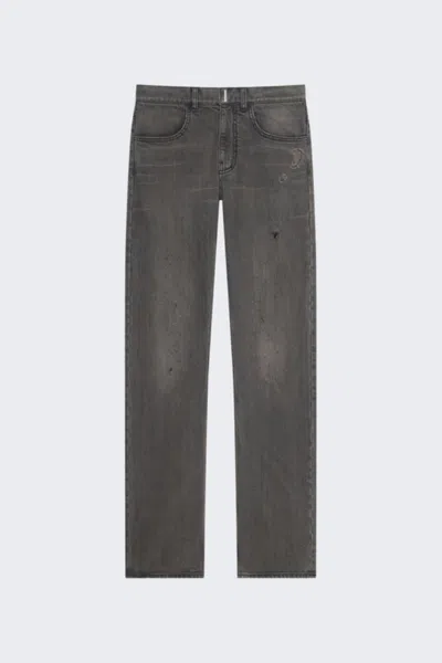 Givenchy Straight Fit 5-pocket Jeans In Gray