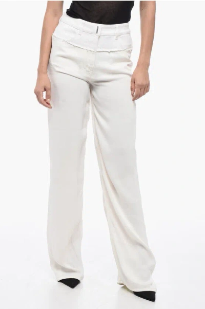 Givenchy Straight Fit Double Fabric Pants In White