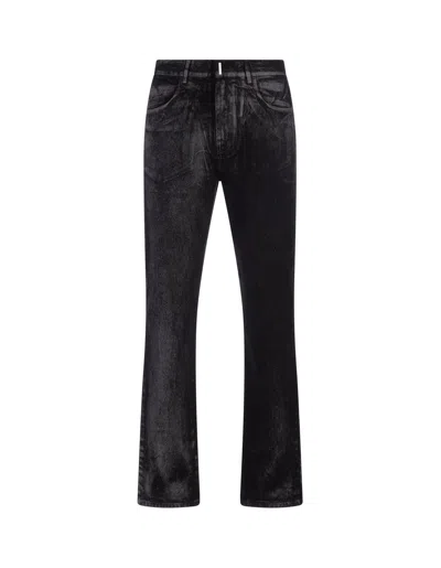 Givenchy Straight Fit Painted Denim Jeans In Black