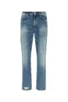 Givenchy Washed Denim Tapered Leg Jeans With Contrast Stitching