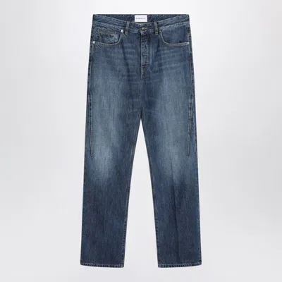 GIVENCHY GIVENCHY  STRAIGHT JEANS DARK BLUE WASHED EFFECT