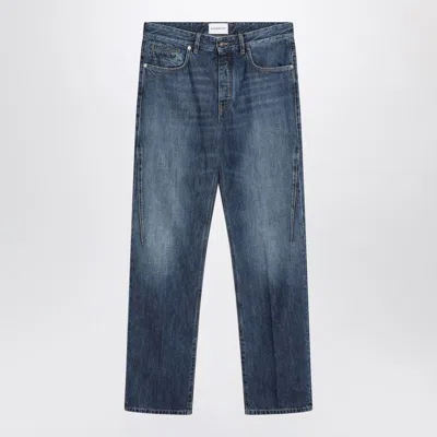 GIVENCHY STRAIGHT JEANS DARK BLUE WASHED EFFECT