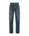 Givenchy Straight-leg Cargo Jeans In Blue