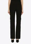 Givenchy Fine-check-pattern Cargo Trousers In Black