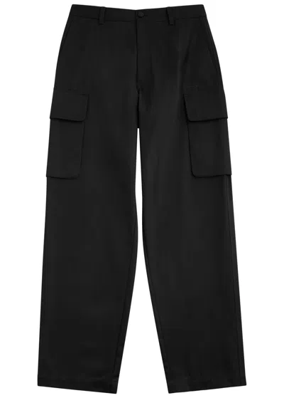 Givenchy Straight-leg Cotton Cargo Trousers In Black