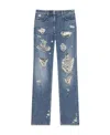 Givenchy Straight-leg Distressed Jeans In Blue