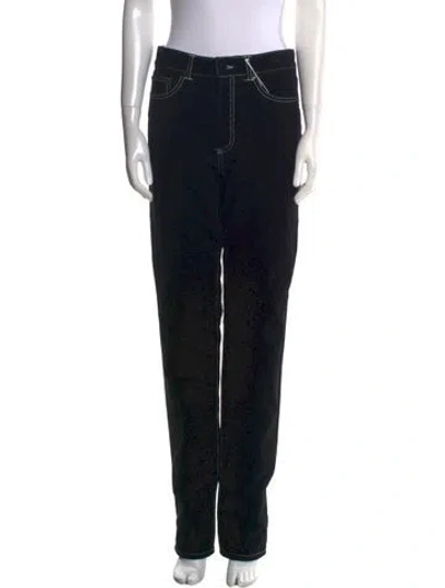Pre-owned Givenchy Straight Leg Pants In Black
