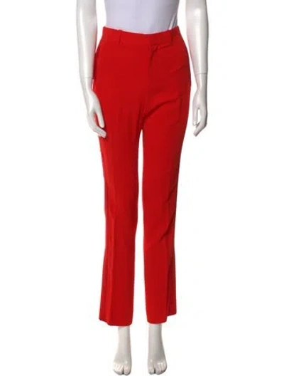 Pre-owned Givenchy Straight Leg Pants In Red