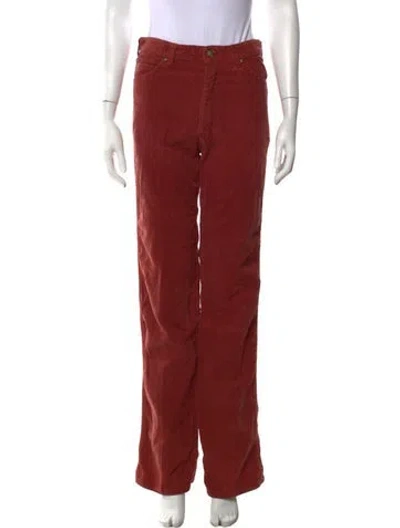 Pre-owned Givenchy Straight Leg Pants In Red