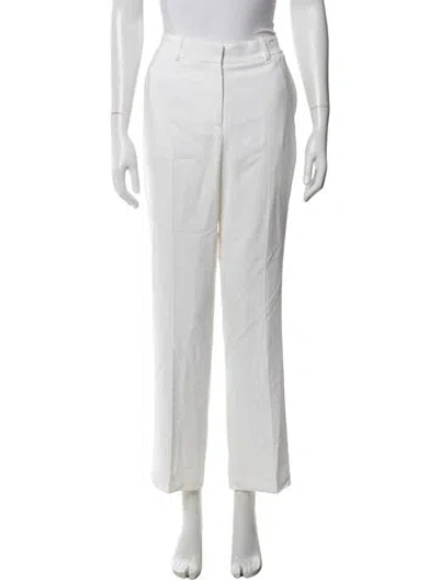 Pre-owned Givenchy Straight Leg Pants In White
