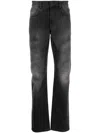 Givenchy Straight-leg Stonewashed Jeans In Black