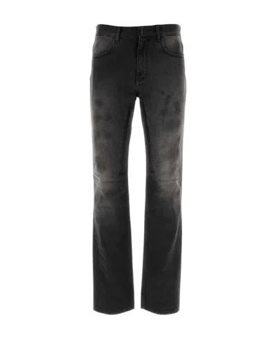 Givenchy Straight-leg Stonewashed Jeans In Black