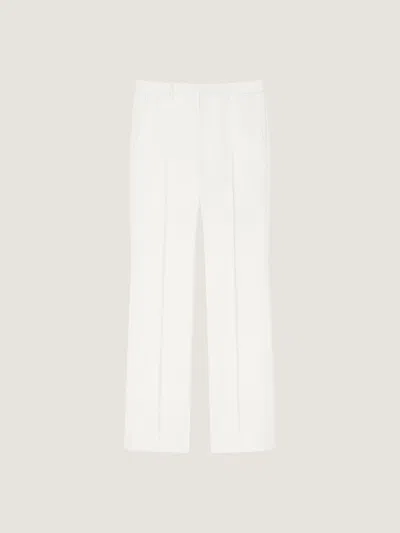 Givenchy Straight Leg Tailored Trousers In Wool And Mohair In White