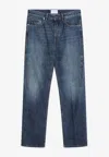 Givenchy Straight Jeans Dark Blue Washed Effect Men In Blue