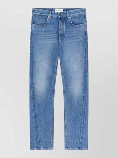 Givenchy Straight Trousers Relaxed Fit Five Pocket Design In Blue