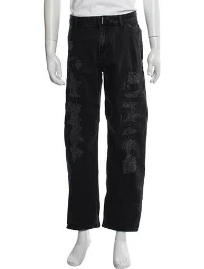 Pre-owned Givenchy Straight-leg Jeans In Black