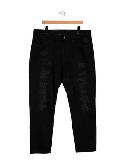Pre-owned Givenchy Straight-leg Jeans In Black