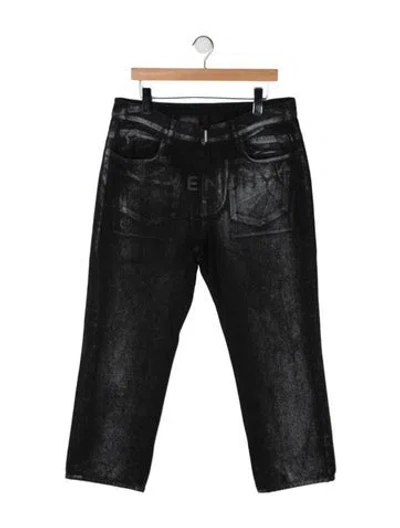Pre-owned Givenchy Straight-leg Jeans In Black