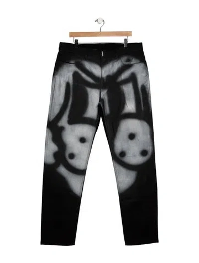 Pre-owned Givenchy Straight-leg Jeans In Black