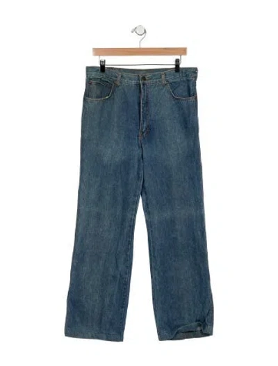 Pre-owned Givenchy Straight-leg Jeans In Blue