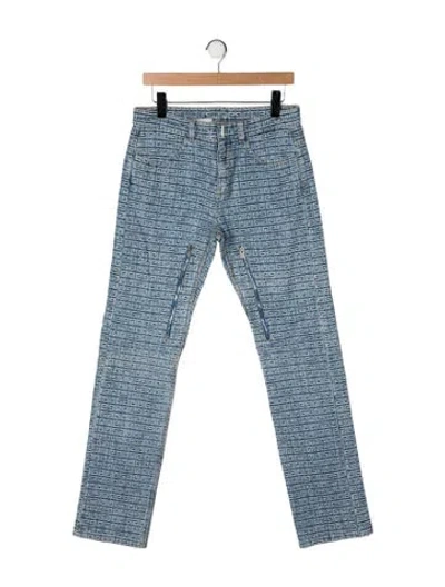 Pre-owned Givenchy Straight-leg Jeans In Blue