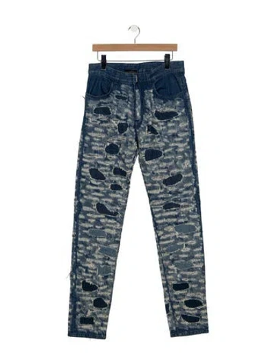 Pre-owned Givenchy Straight-leg Jeans In Blue