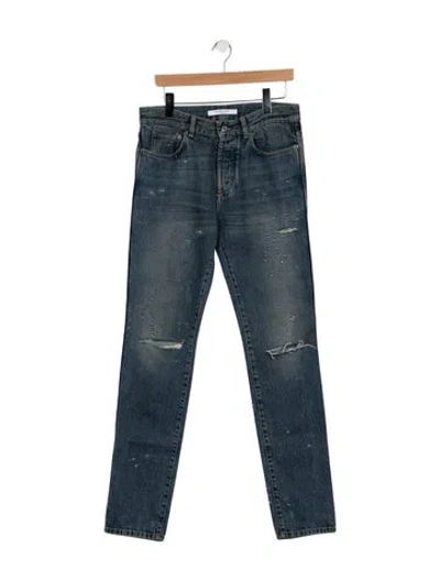 Pre-owned Givenchy Straight-leg Jeans In Blue