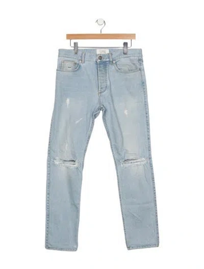 Pre-owned Givenchy Straight-leg Jeans In Blue