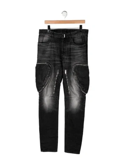 Pre-owned Givenchy Straight-leg Jeans In Gray