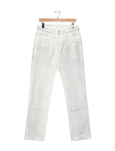 Pre-owned Givenchy Straight-leg Jeans In Metallic/neutrals