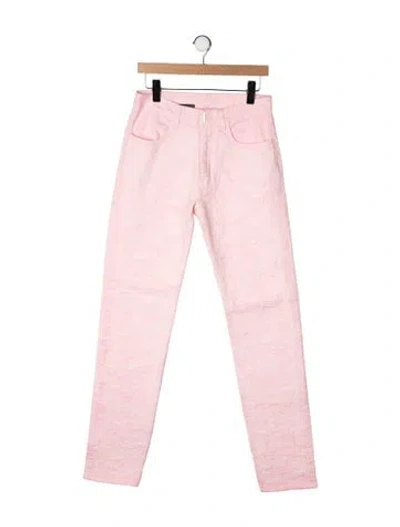 Pre-owned Givenchy Straight-leg Jeans In Pink