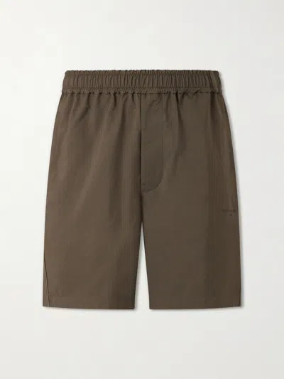 Givenchy Straight-leg Shell Shorts In Brown