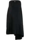 Givenchy Strapless A-line Midi Dress In Black