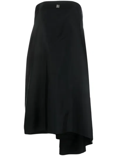 Givenchy Strapless A-line Midi Dress In Black