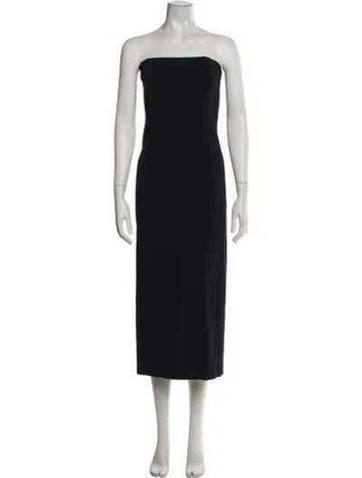 Pre-owned Givenchy Strapless Midi Length Dress In Black