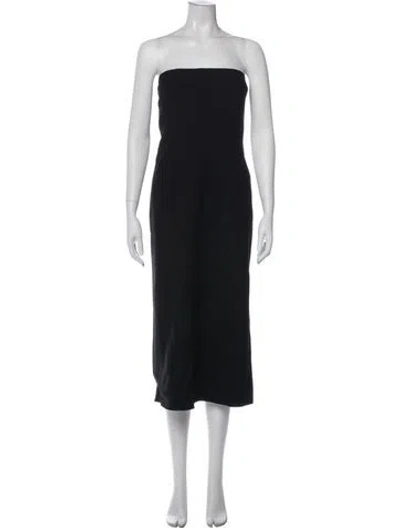 Pre-owned Givenchy Strapless Midi Length Dress In Blue