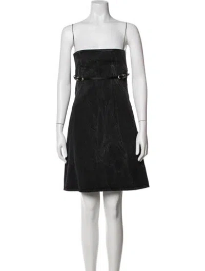 Pre-owned Givenchy Strapless Mini Dress In Black