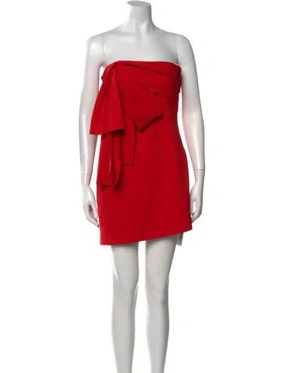 Pre-owned Givenchy Strapless Mini Dress In Red