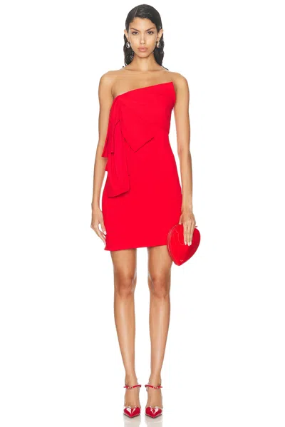 Givenchy Strapless Mini Dress In Vermillion