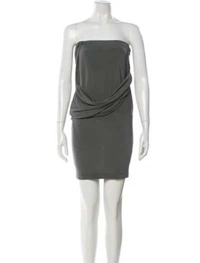 Pre-owned Givenchy Strapless Mini Dress W/ Tags In Gray