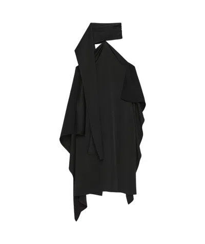 Givenchy Scarf Dress In Crepe And Satin In Black