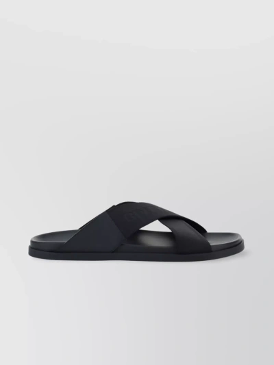 GIVENCHY STRAPPY CROSS-OVER SLIDE SANDALS