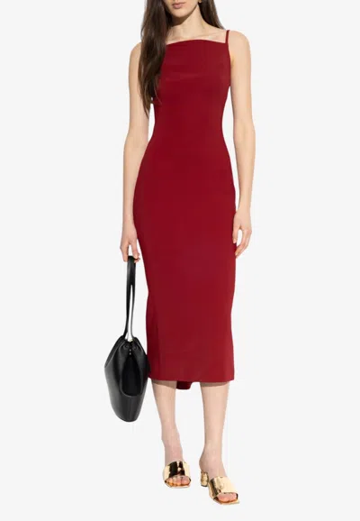 Givenchy Strappy Midi Dress In Red
