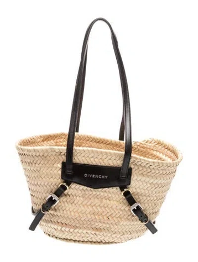 Pre-owned Givenchy Straw Tote In Neutrals