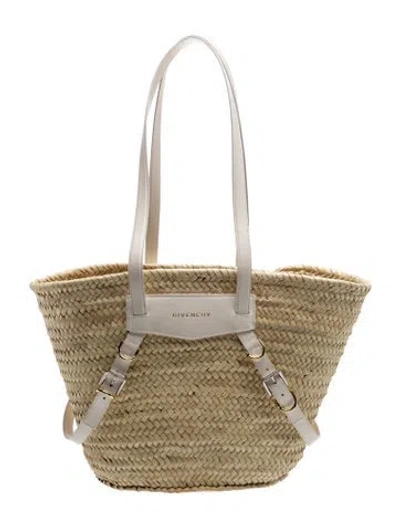Pre-owned Givenchy Straw Tote In Neutrals