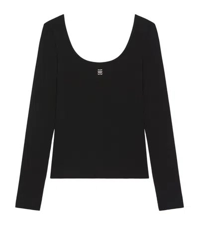 Givenchy Slim Fit Top In Cotton With 4g Liquid Detail In Black