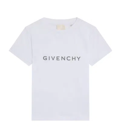 Givenchy Kids' Stretch-cotton Logo T-shirt In White